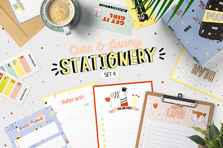 Stationery SET 4, a Stationery Template by Ruslana Lubenets