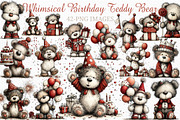 Whimsical Birthday Teddy Bear Clipar, an Illustration by Craft Nest (Thumbnail 1 of 11)