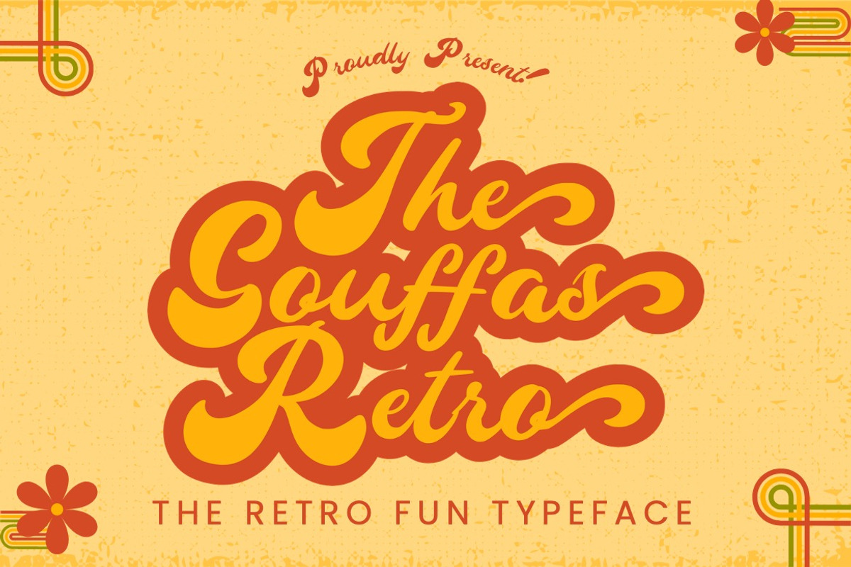 Gouffas - Retro Fun Font, a Handwritten Font by Dhabee (Photo 1 of 16)