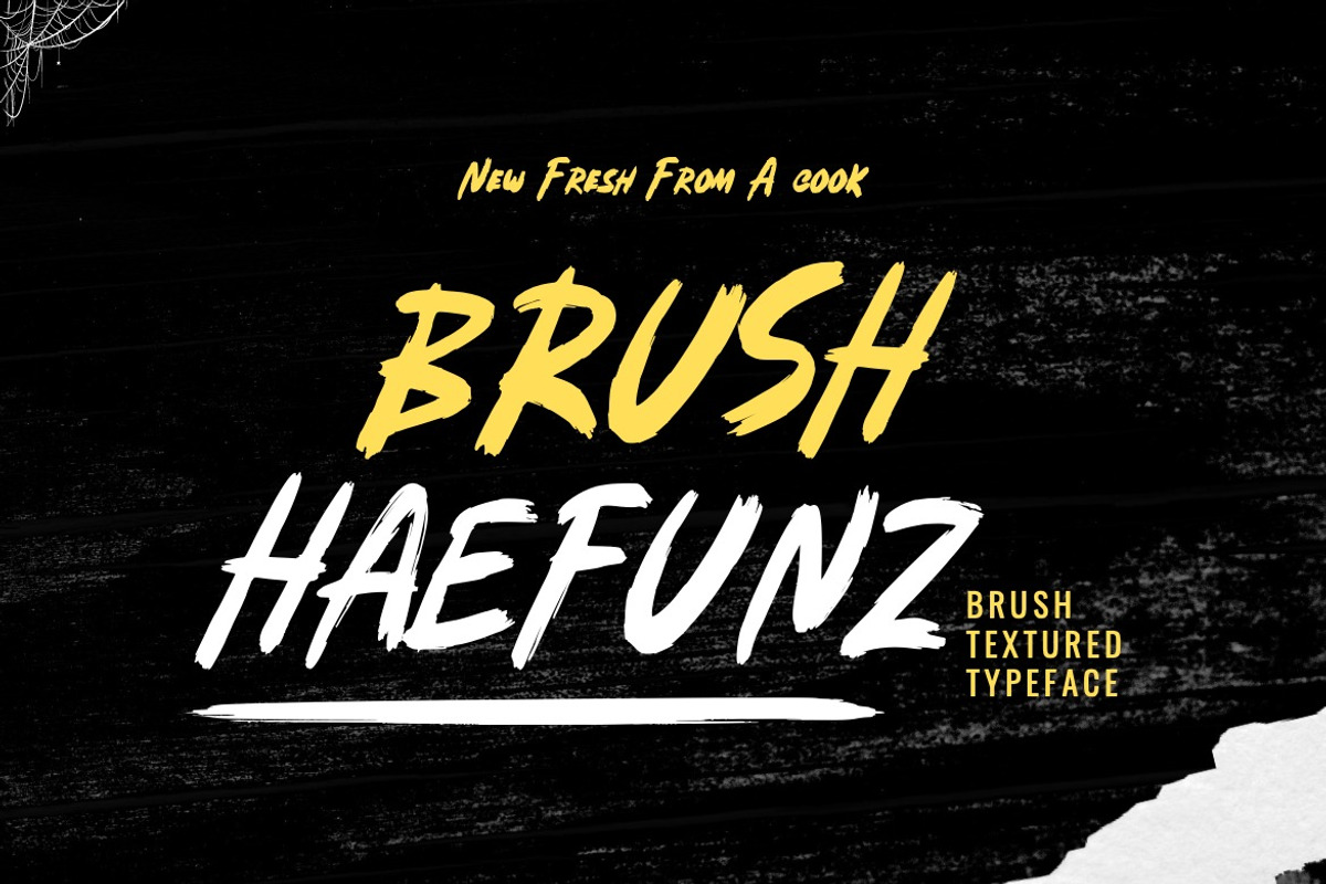Haefunz - Brush Font, a Handwritten Font by Dhabee (Photo 1 of 10)