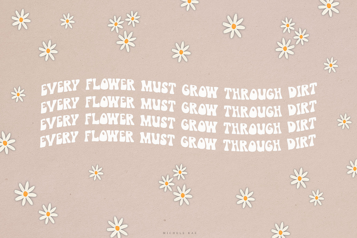 Grapefruits | A Retro Display Font, a Script Font by Michèle Kae (Photo 6 of 10)