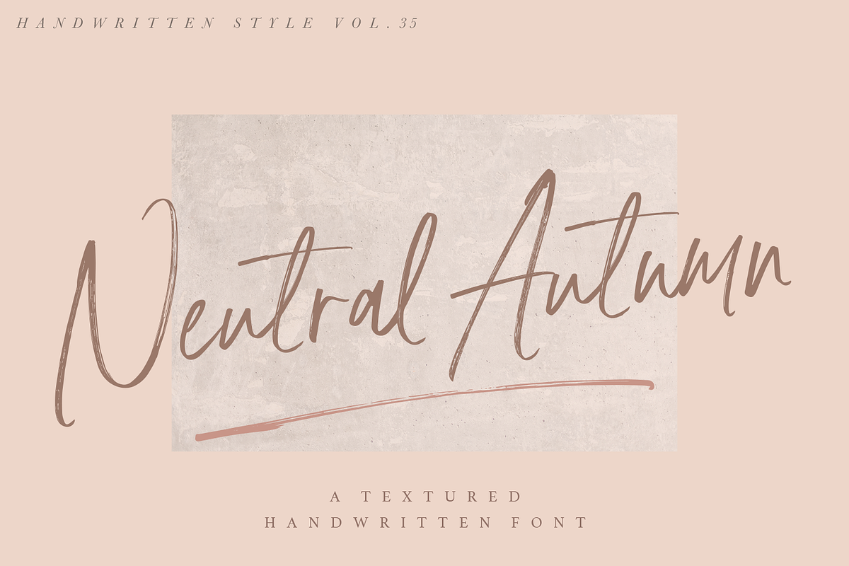 Neutral Autumn - Handwritten Font, a Script Font by Megi Satyo Widodo (Photo 1 of 17)