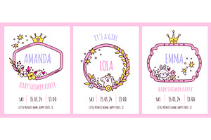 Cute Princess Invitational Cards