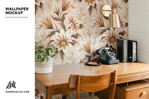 Wallpaper Mockup - Cabin Office 1