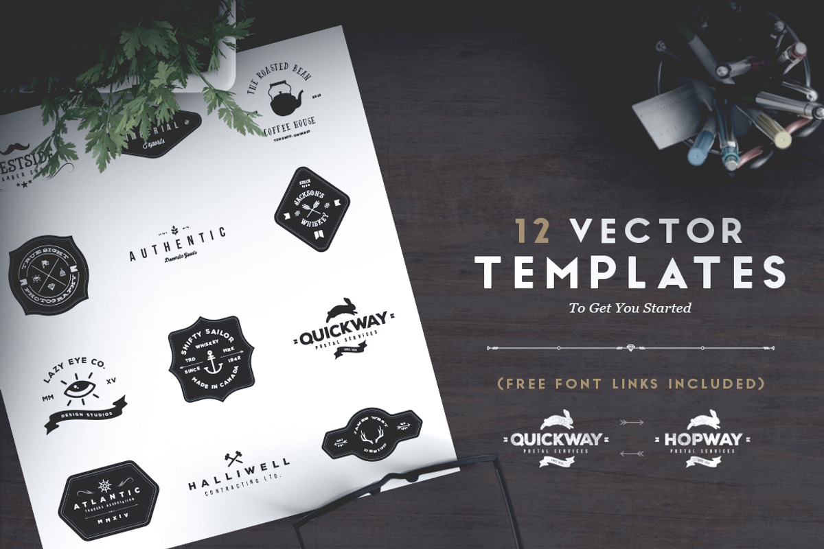 Vintage Logo Kit PRO, a Branding & Logo Template by Vintage Type Company (Photo 6 of 9)