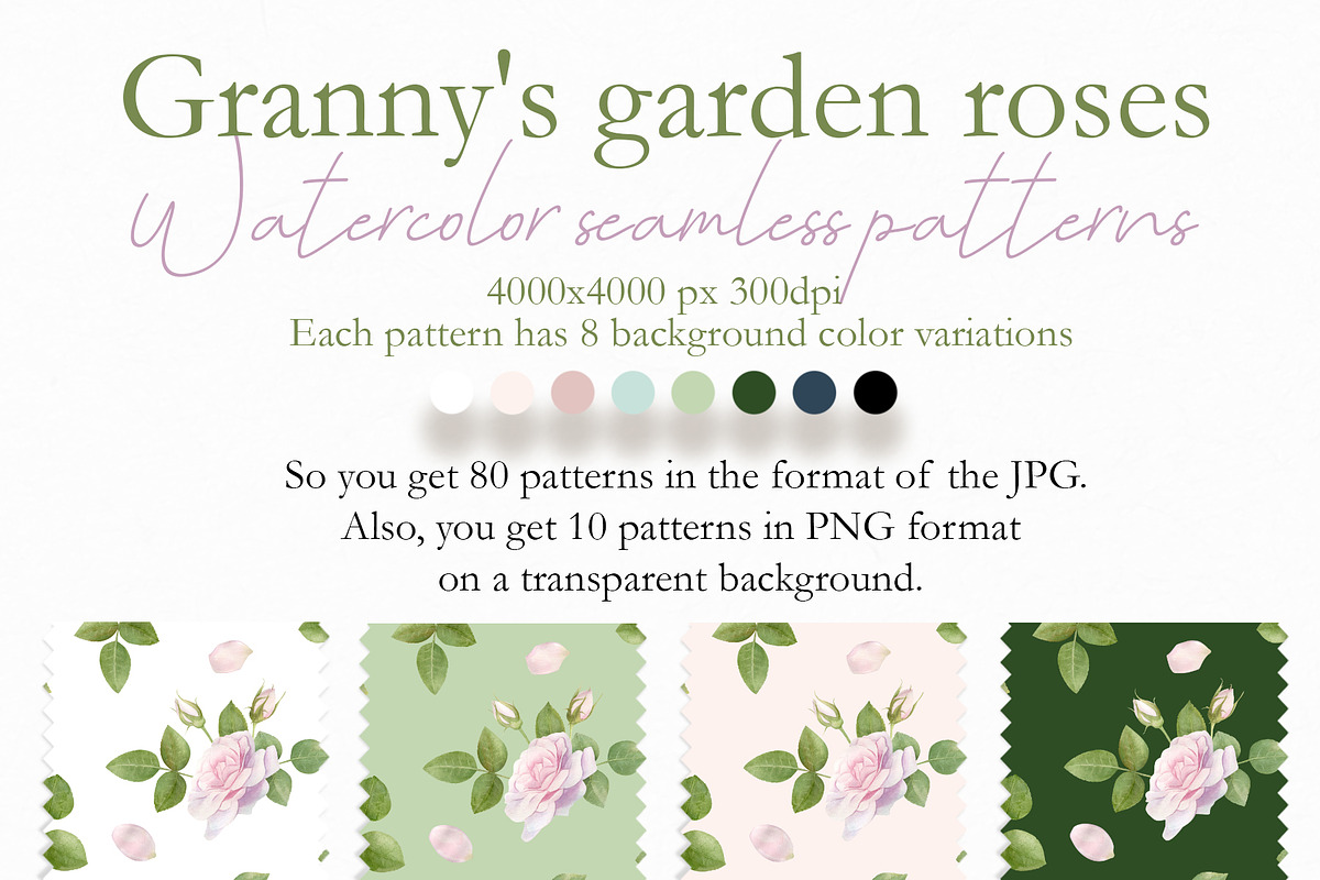Pink Rose Pattern & Illustration, a Pattern Graphic by NataliArkushArt (Photo 5 of 15)