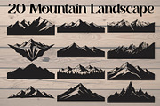 Mountain Landscape Silhouette, a Decorative Illustration by Designer_Momina (Thumbnail 1 of 19)