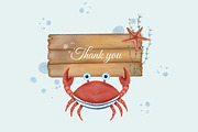 Nautical Watercolor Sea Clipart, an Animal Illustration by ZabolotnaArt (Thumbnail 13 of 13)