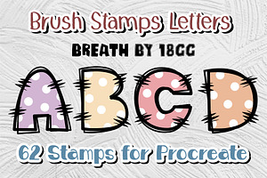 Breath Letters Procreate Stamp