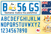 Tasmania (Aus) car license plate, a Transportation Illustration by frizio (Thumbnail 2 of 3)