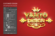 3D Gold Text Effect, an Action Add-On by yantodesign (Thumbnail 7 of 7)