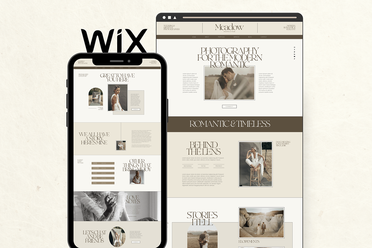Wix Website Template Photography, a Wix Template by Branding Babe Co. (Photo 1 of 10)