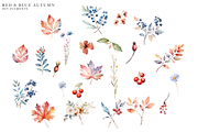 watercolor autumn flowers clipart, a Decorative Illustration by Patishop Art (Thumbnail 2 of 2)