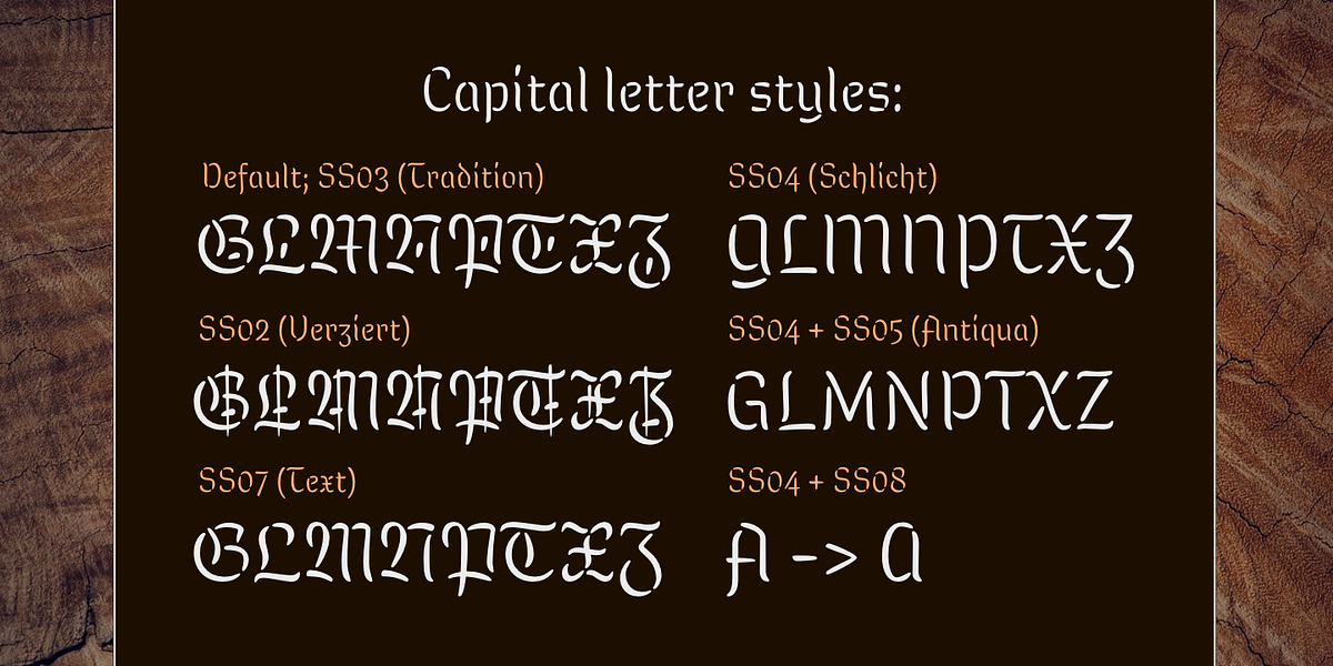 Kuschelfraktur, a Blackletter Font by Catharsis Fonts (Photo 6 of 8)
