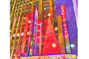Radio City Music Hall NYC Watercolor, a Holiday Photo by Wild Wanderer Photography (Thumbnail 1 of 2)