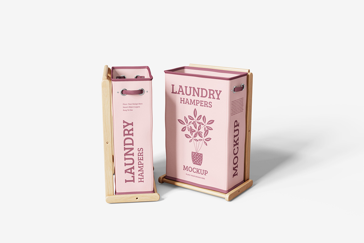 Laundry Hampers Mockup, a Product Mockup by bimockup (Photo 3 of 6)