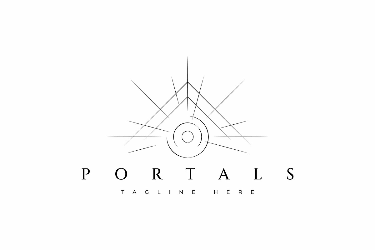Portal Logo Abstract Magical Science, a Branding & Logo Template by Signatoro