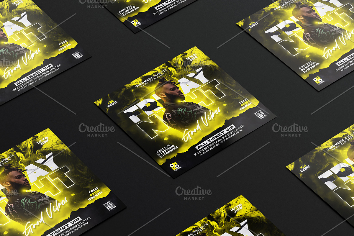 Night Club Party Flyer Template, a Poster Template by OnurDemircan (Photo 2 of 4)