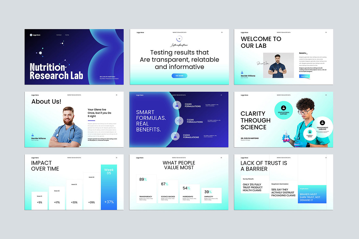 Nutrition Research Lab Presentation, a Presentation Template by KreateTribe (Photo 5 of 5)