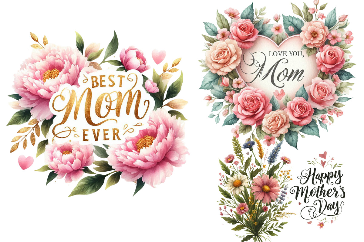 Mother's Day Sublimation Quotes, a Seasonal Illustration by DreamArtGraphic (Photo 4 of 4)
