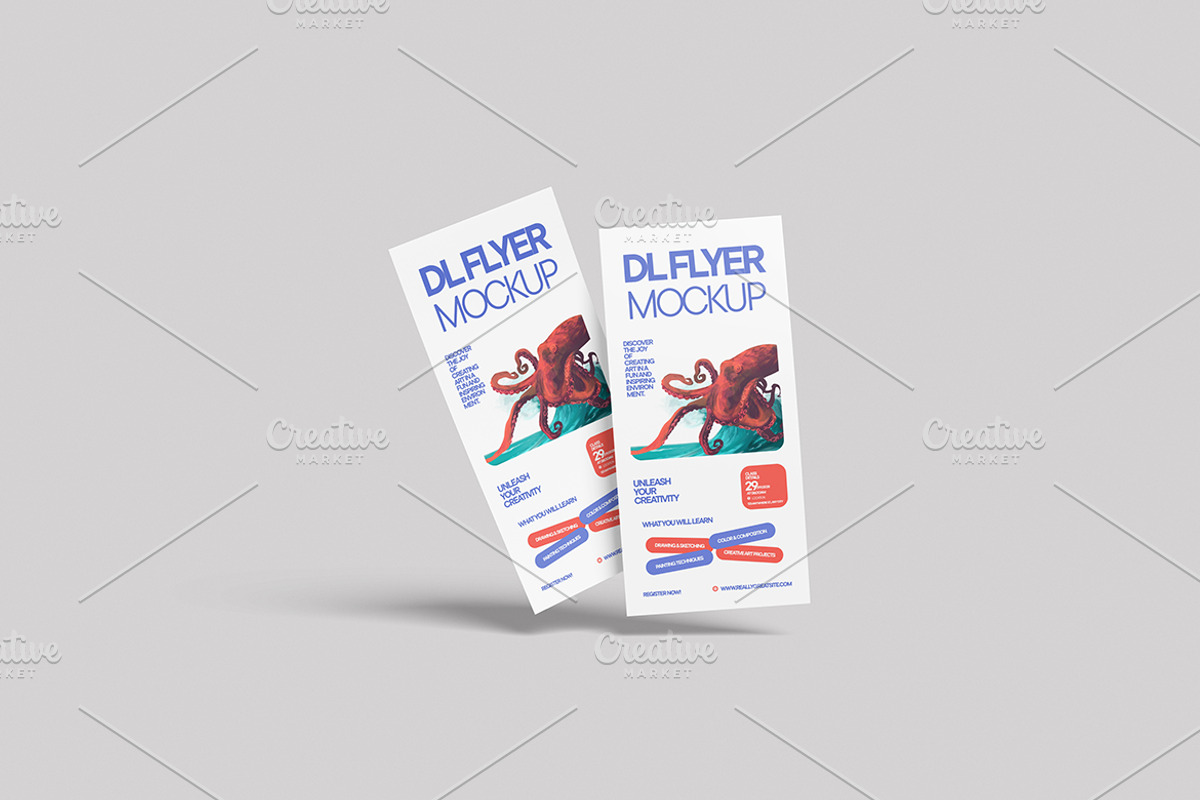 Clean DL Flyer Mockup, an Advertising Mockup by Gatamotion (Photo 3 of 5)