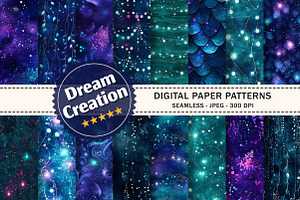 Mermaid Enchantment Digital Paper