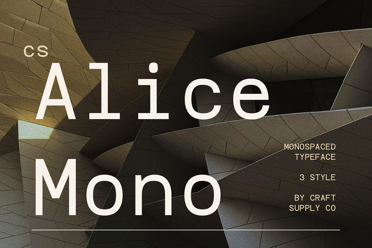 CS Alice Mono – Monospaced Font, a Sans Serif Font by Craft Supply Co. (Photo 1 of 8)