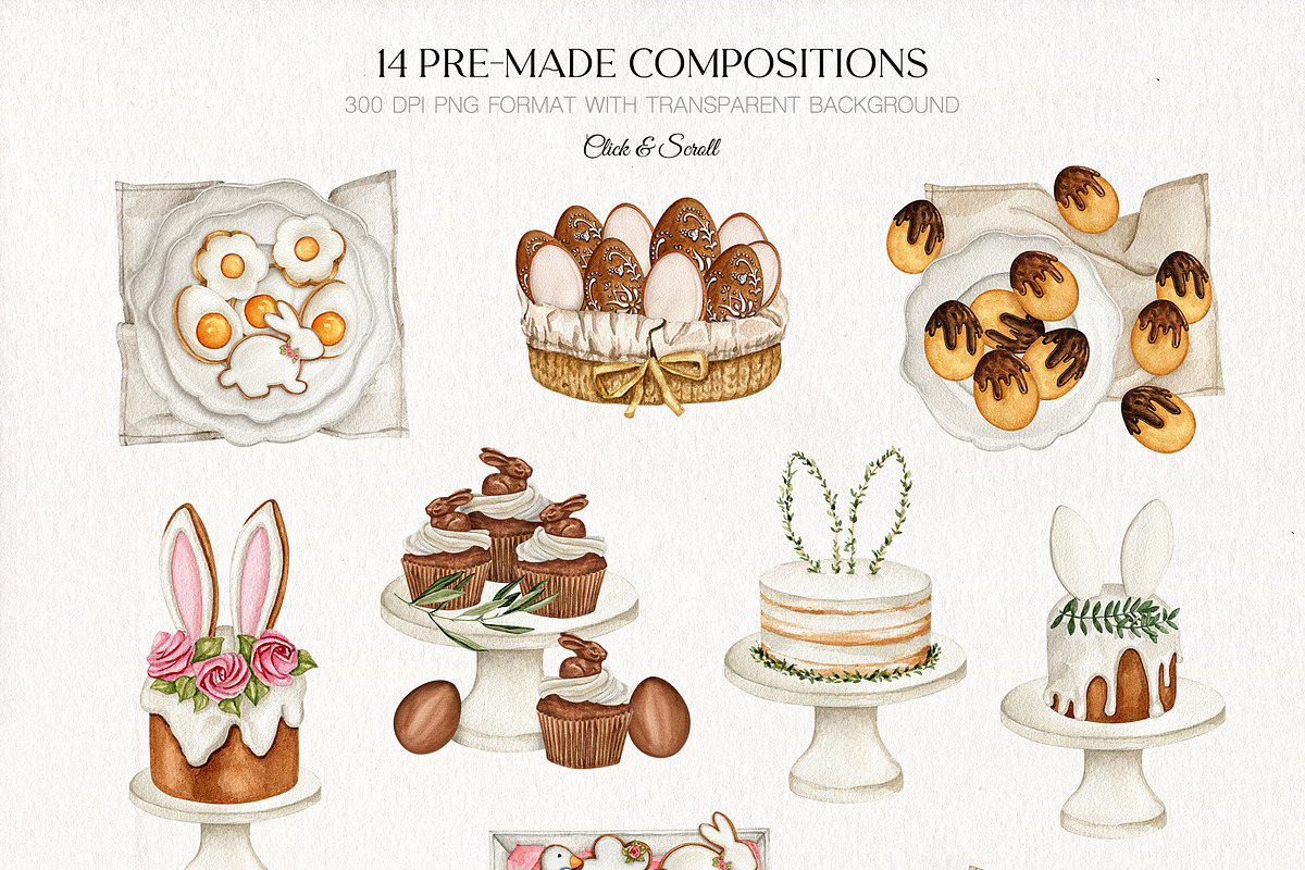 Easter sweet cookies, a Food Illustration by CrystalinaShop (Photo 2 of 6)