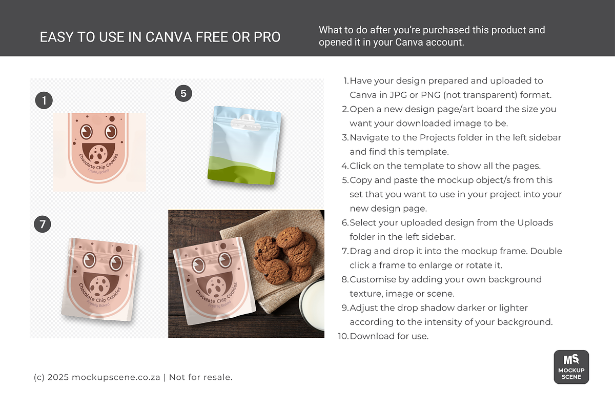 Food Pouch Canva Mockup Square, a Product Mockup by Mockup Scene (Photo 3 of 9)