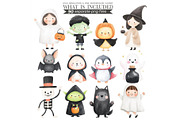 Cute Halloween Clipart - LittleBoo, an Illustration by CharmClipart (Thumbnail 3 of 10)