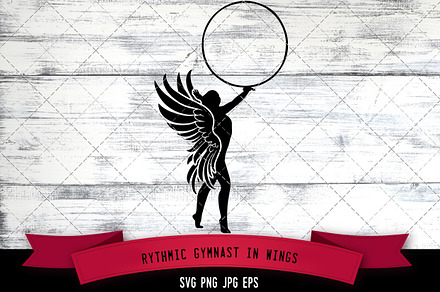 Rythmic Gymnast in Wings Vector