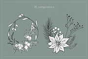 Winter line drawing collection, an Illustration by Anna.Klets (Thumbnail 7 of 12)