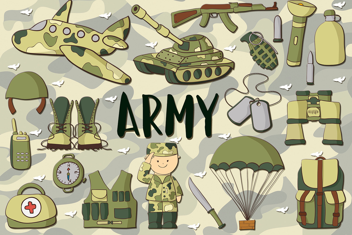 Army Pack, an Illustration by clipick (Photo 1 of 5)