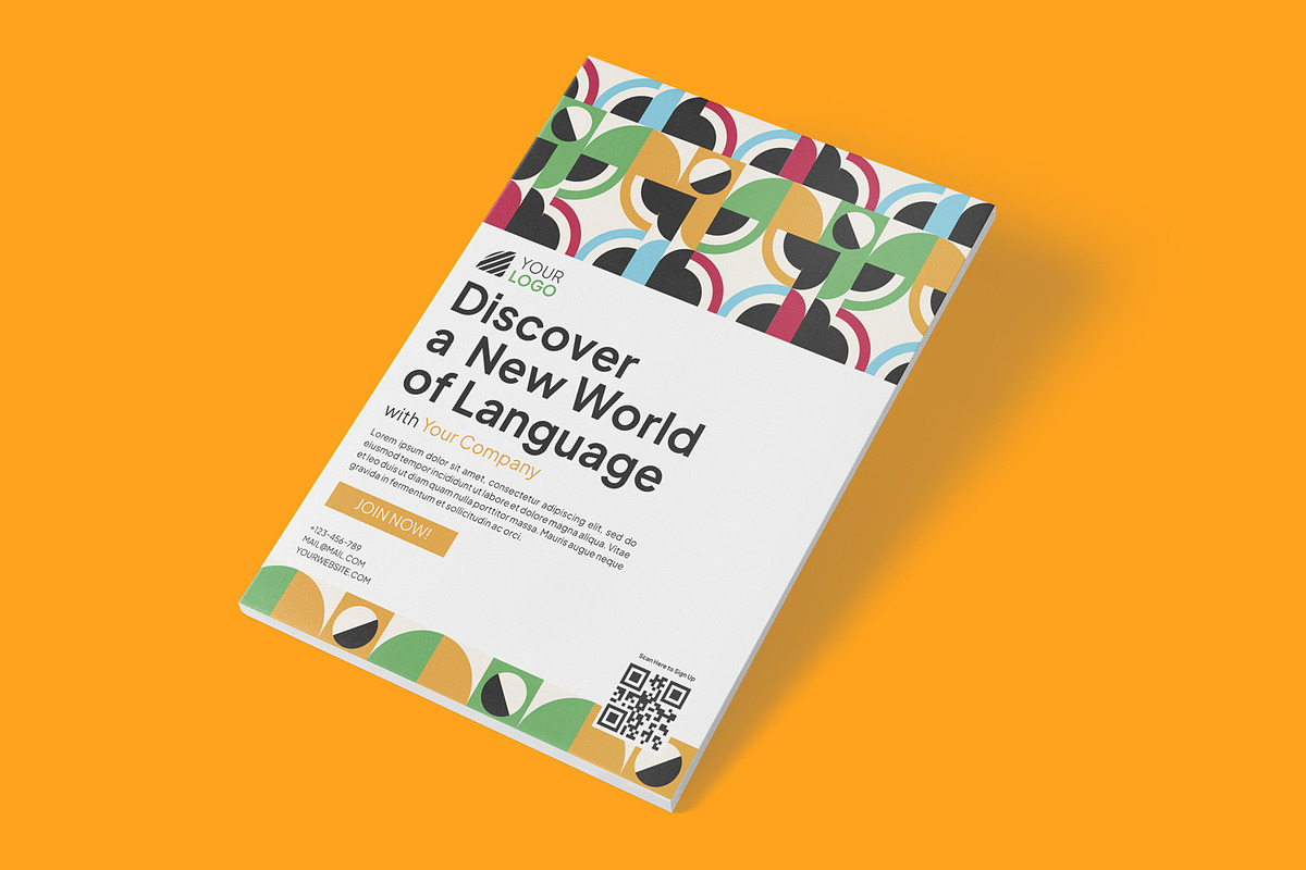 Language Course Poster, a Poster Template by Esensifiksi.studio (Photo 3 of 3)