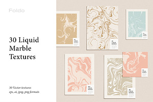 30 Liquid Marble Textures - Vector
