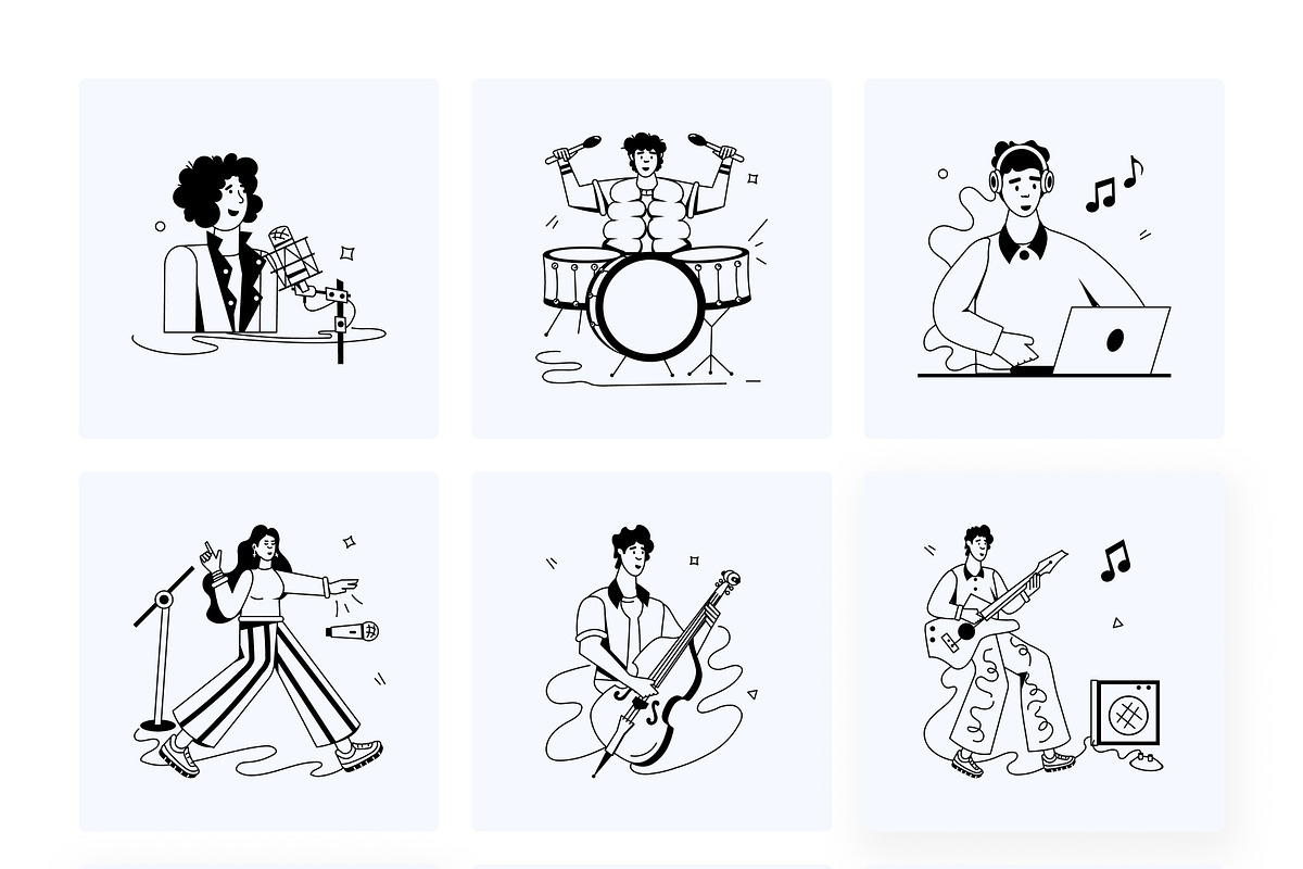 Animated Rock Band Icons, a Duotone Icon by Vectors Market (Photo 11 of 12)