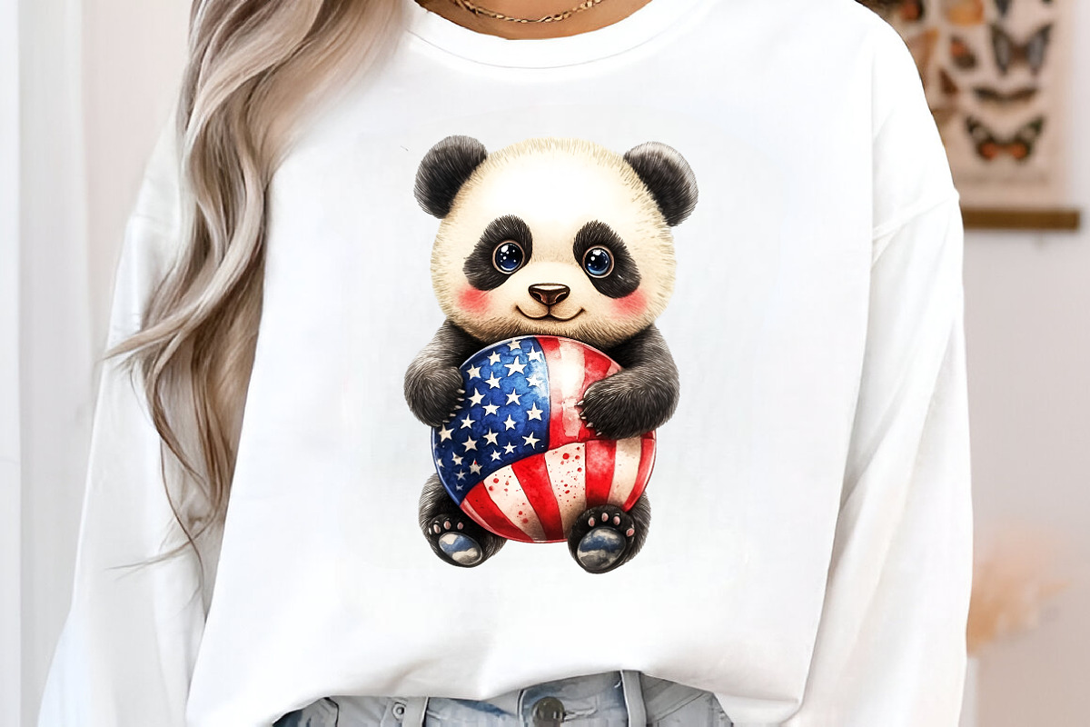 4th Of July Panda Sublimation Png, an Illustration by SinaCreation (Photo 4 of 9)