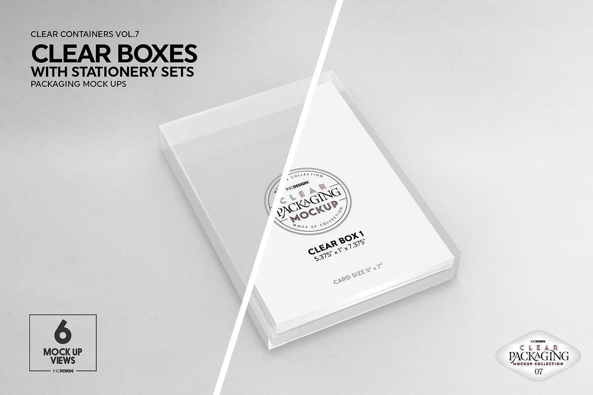 Clear Box Set Packaging Mockup, a Cups & Container Mockup by INCDesign (Photo 7 of 21)