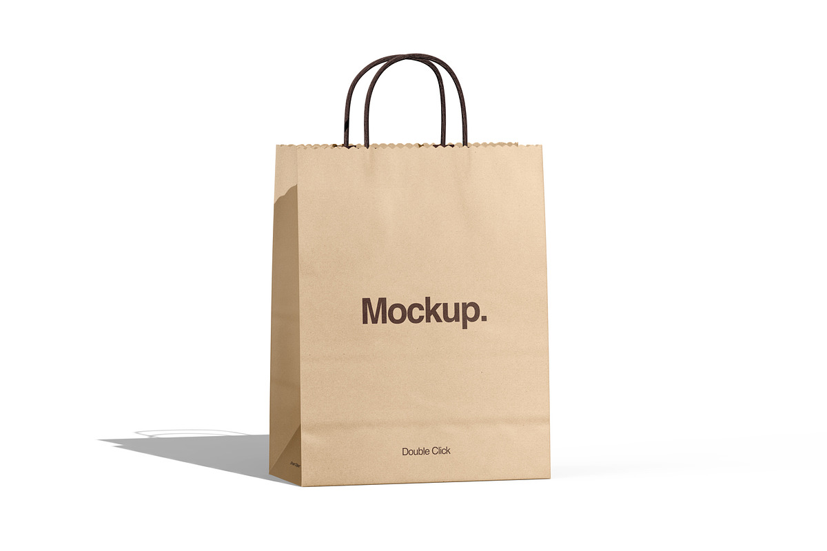 Kraft Paper Shopping Bag Mockup, a Packaging Mockup by Ram Studio LLC (Photo 3 of 16)