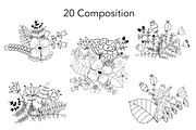 Lovely Floral Doodles, a Brush Add-On by Sense Library (Thumbnail 6 of 30)
