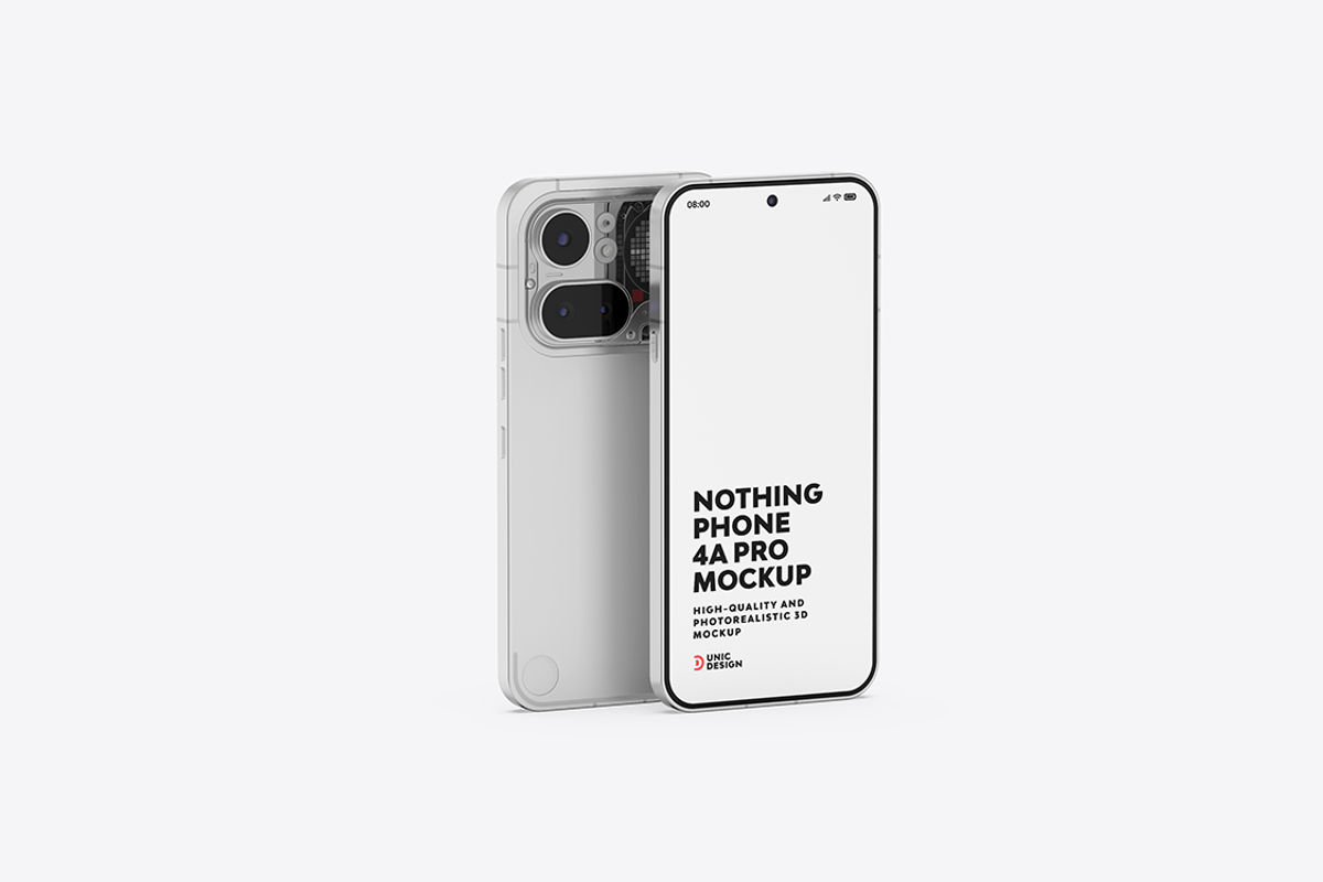 Nothing 4a Pro Phone Mockup, an Android Mockup by UnicDesign (Photo 5 of 8)