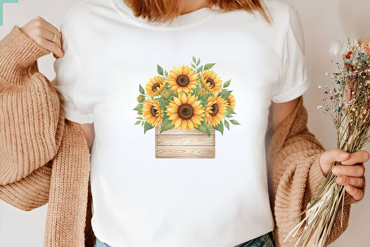 Watercolor Summer Sunflower PNG Clip, an Illustration by SVGArt (Photo 4 of 9)