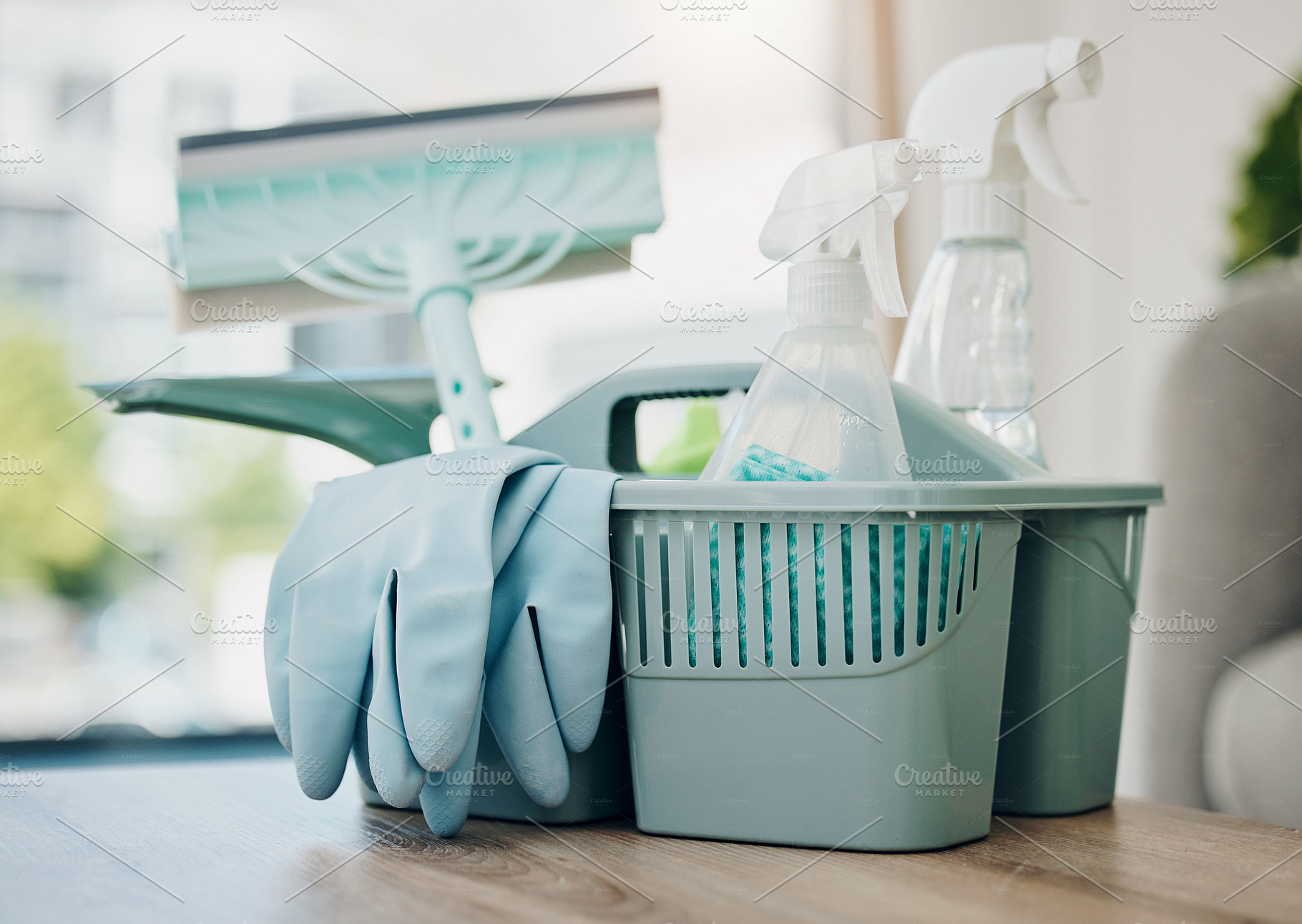 Grab your supplies and start cleaning, a Photo by Peopleimages.com