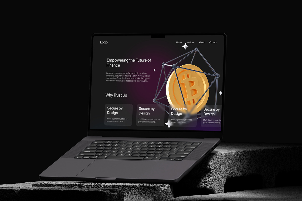 Crypto Website Template, a Landing Page Template by Glyphminds Studios (Photo 2 of 3)