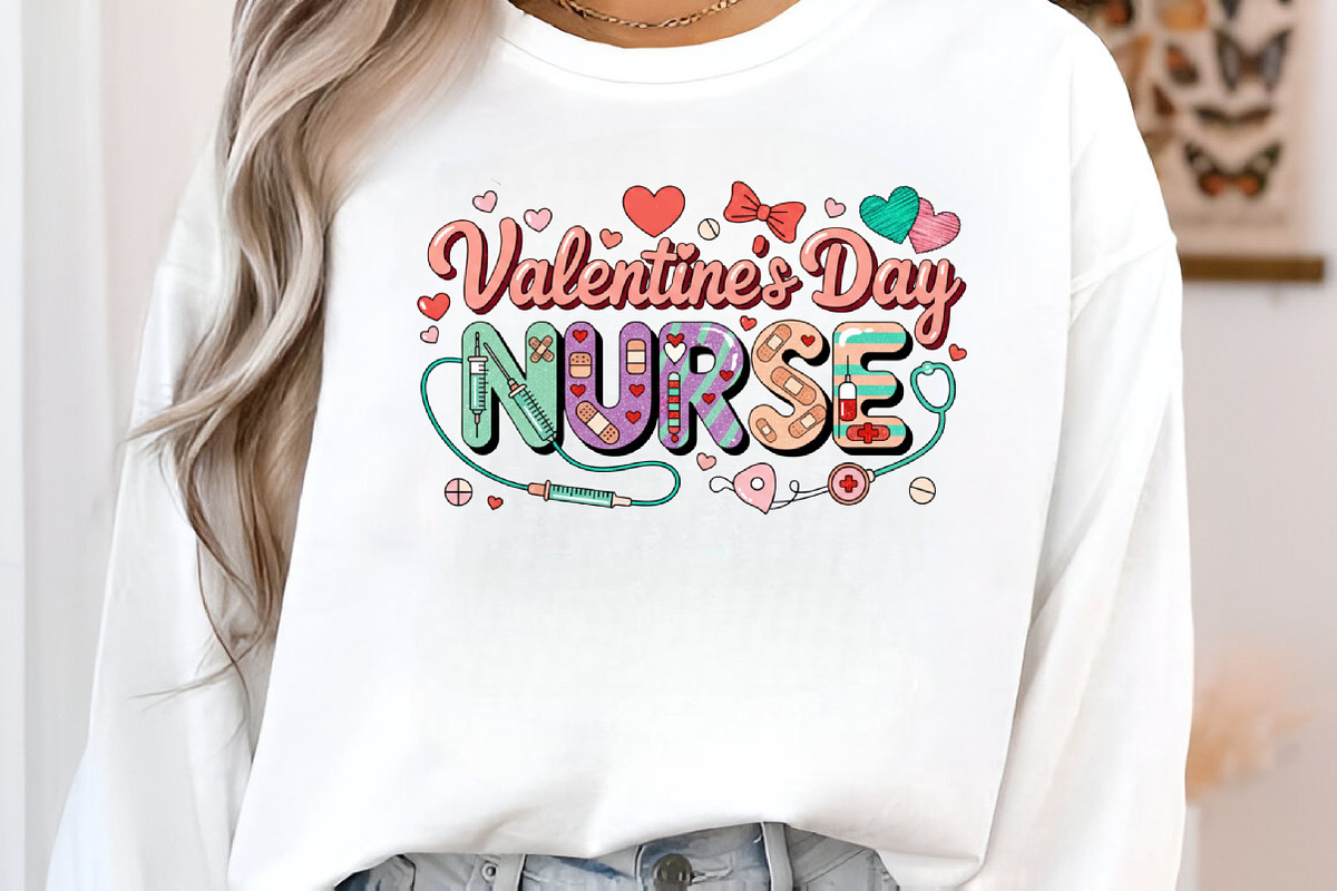 Valentine's Day Nurse Sublimation, an Illustration by Designking (Photo 3 of 6)