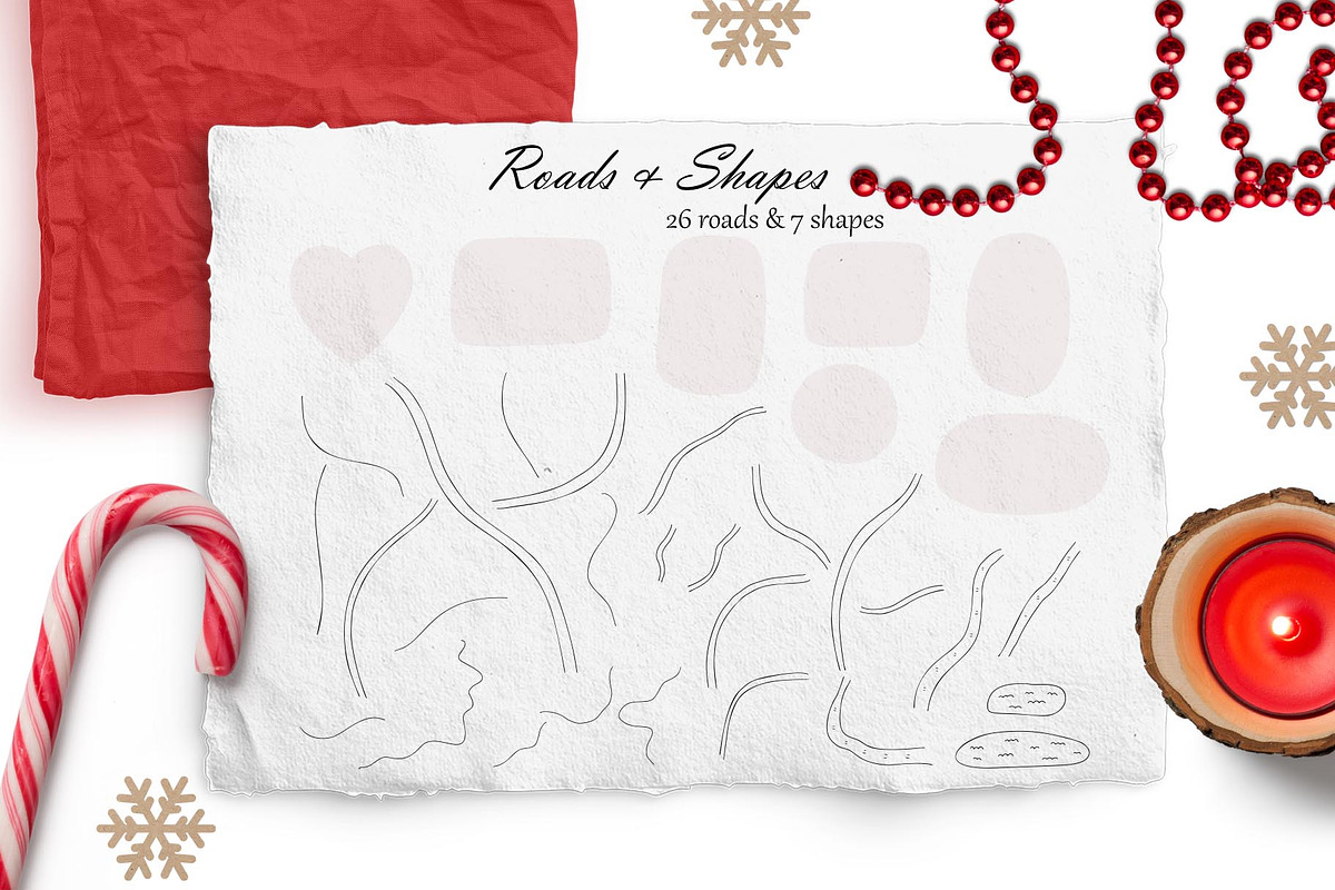 Christmas card map creator, a Seasonal Illustration by Alisovna (Photo 5 of 12)