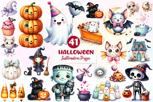 Cute Halloween Sublimation Clipart