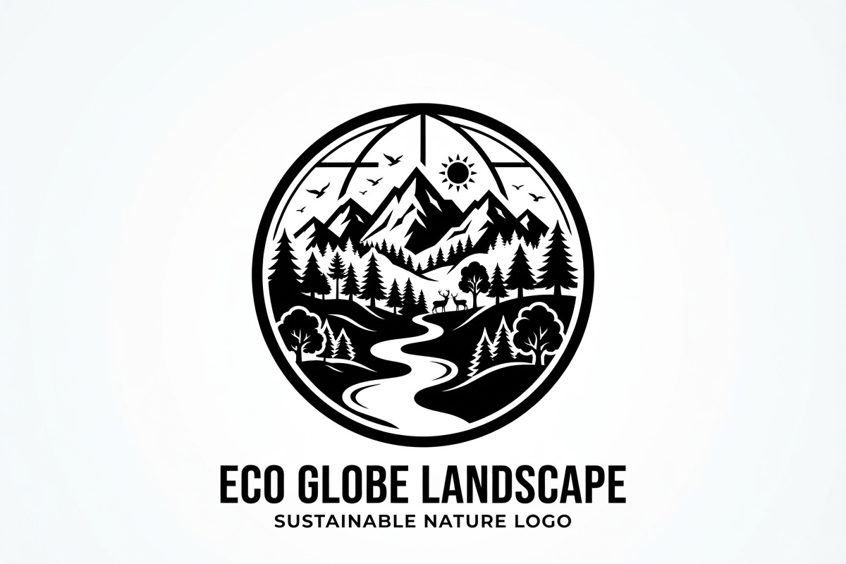 60 Eco Globe Landscape Silhouette, a Technology Illustration by Amazin_art (Photo 11 of 49)