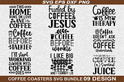 Coffee Coaster SVG Bundle, an Illustration by Crafticy (Thumbnail 1 of 8)