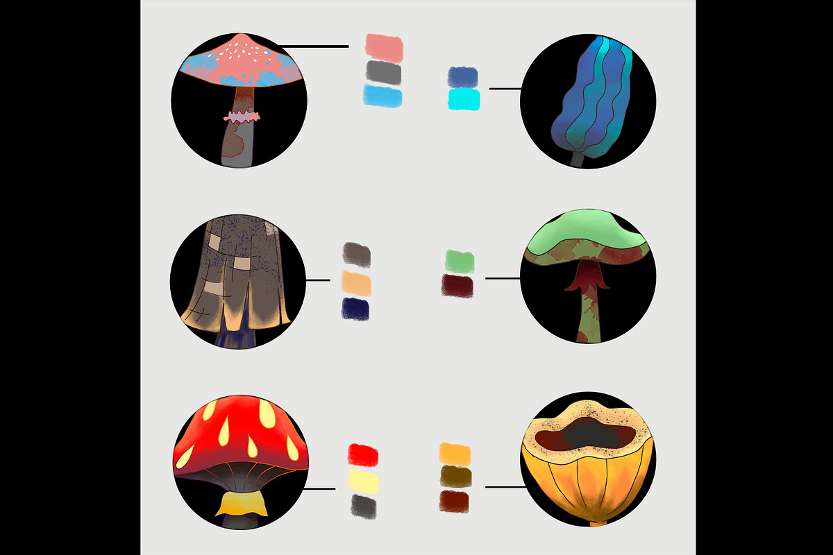 mushrooms, an Object Illustration by kaplaniha (Photo 2 of 7)
